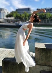 Silky Slit Long Dress